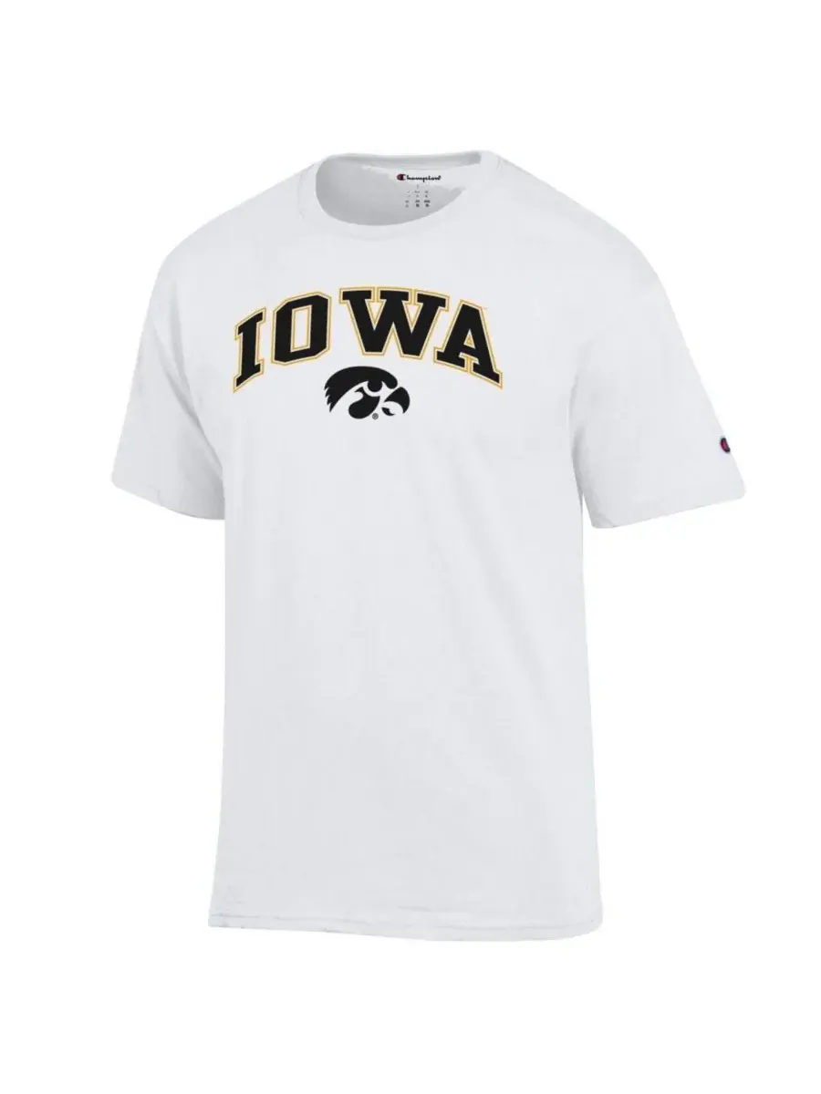 Champion Мужская белая футболка с арочным логотипом Iowa Hawkeyes — изображение 2 из 3, белый