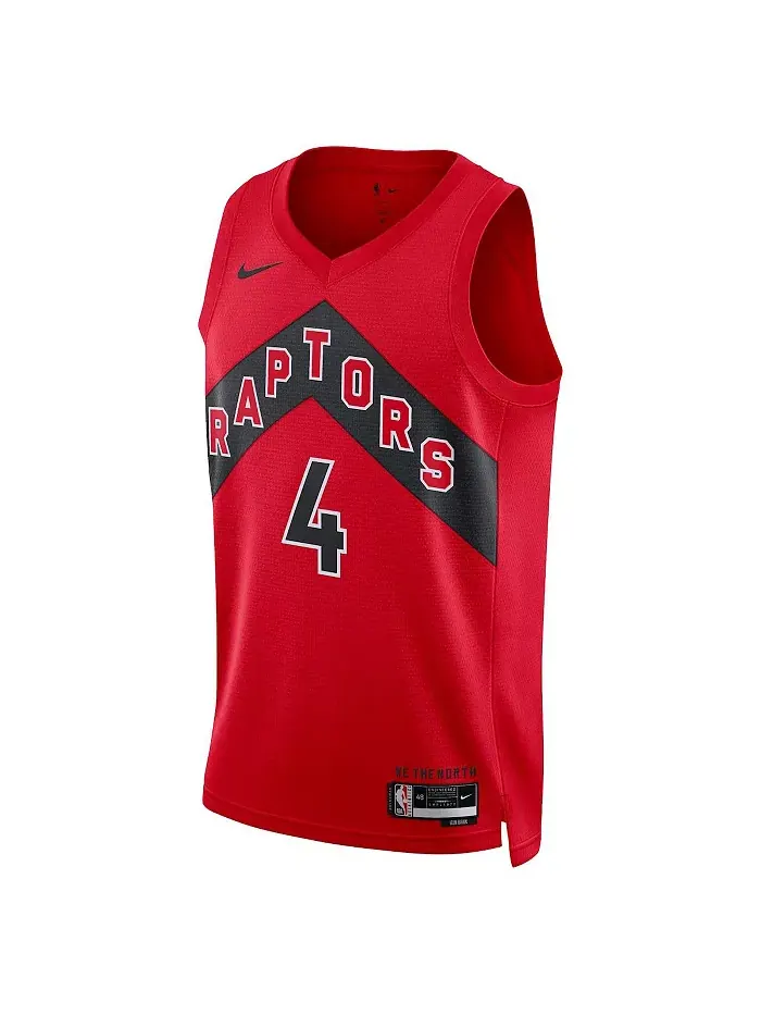 Мужская и женская футболка Scottie Barnes Red Toronto Raptors Swingman - Icon Edition Nike — изображение 3 из 3