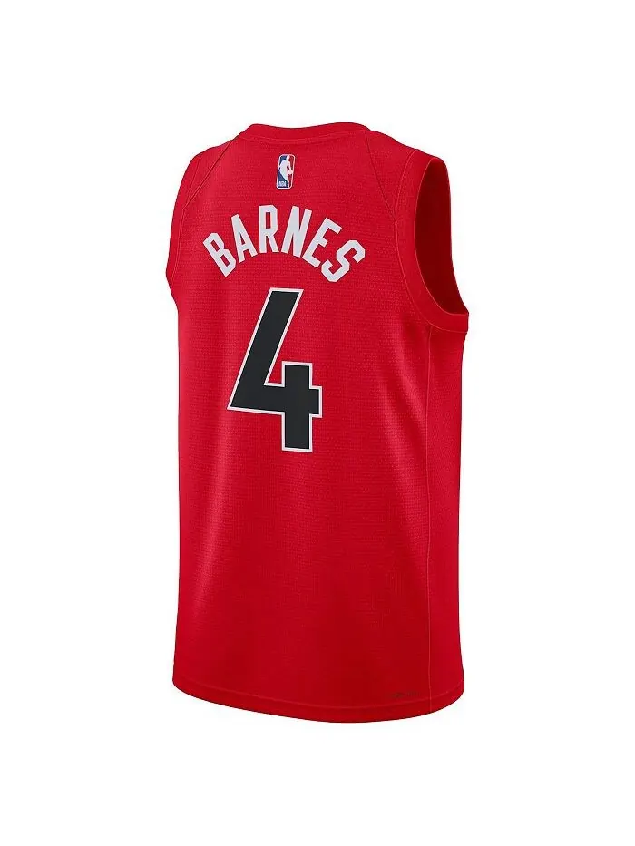 Мужская и женская майка Scottie Barnes Red Toronto Raptors 2022/23 Swingman — Icon Edition Nike — изображение 2 из 3, красный
