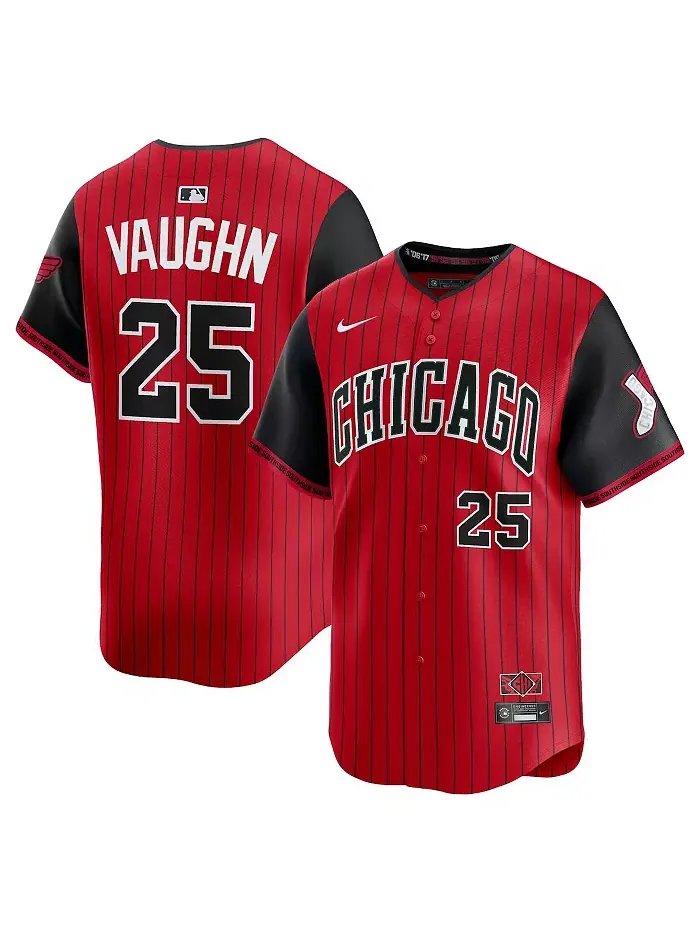 Мужская майка игрока Andrew Vaughn Red/Black Chicago White Sox 2025 City Connect Limited Nike — изображение 1 из 3