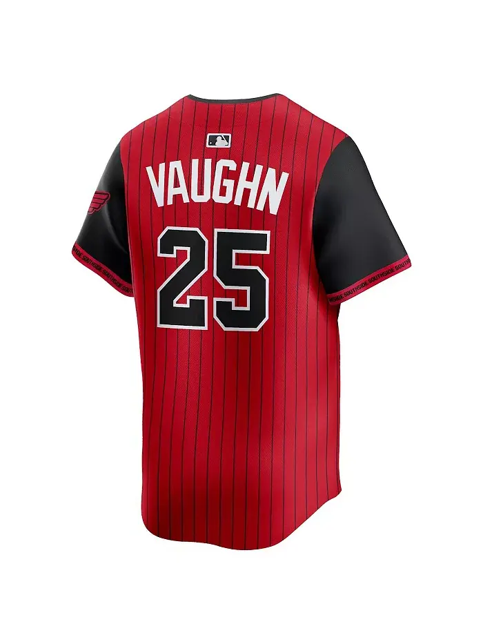 Мужская майка игрока Andrew Vaughn Red/Black Chicago White Sox 2025 City Connect Limited Nike — изображение 3 из 3