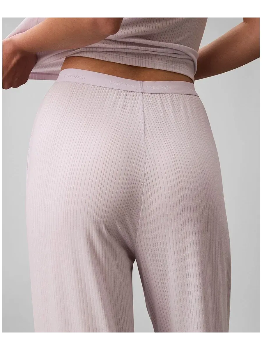 Женские пижамные штаны с широкими штанинами QS7615 Calvin Klein, сиреневый — изображение 5 из 7