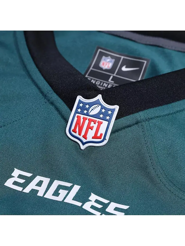 Мужская игровая футболка Philadelphia Eagles Team Game цвета Midnight Green, модель Jalen Carter — изображение 4 из 5