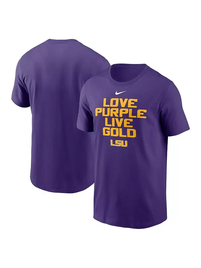 Мужская фиолетовая футболка LSU Tigers Local Campus Nike — изображение 1 из 3