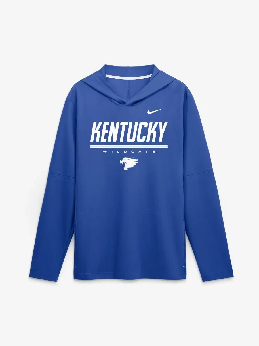Худи с длинным рукавом и капюшоном, с технологией Dri-FIT, Kentucky Wildcats 2026 Sideline — изображение 1 из 2, белый
