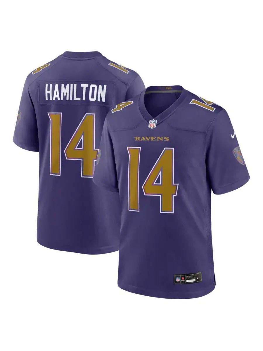 Игровая футболка Kyle Hamilton Purple Baltimore Ravens Alternate Game Jersey Nike — изображение 1 из 3, фиолетовый