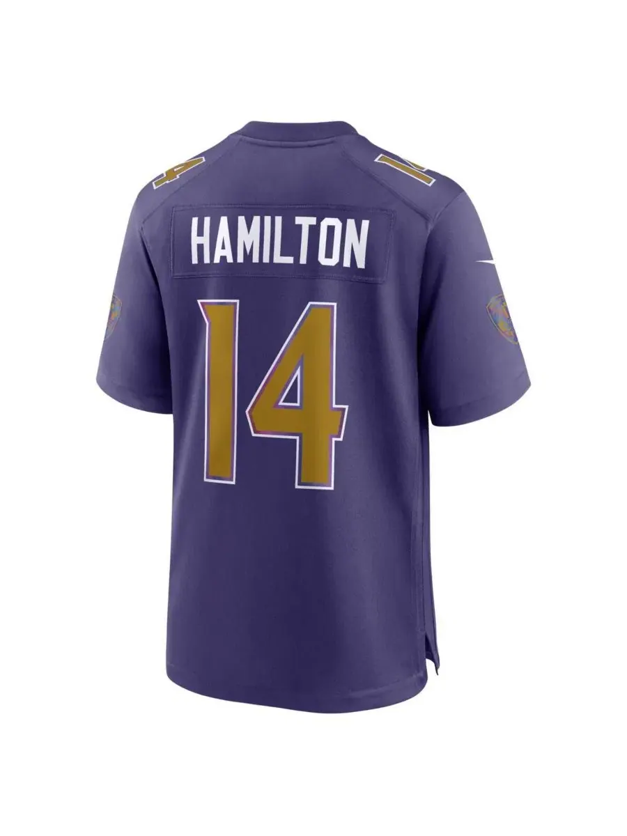 Игровая футболка Kyle Hamilton Purple Baltimore Ravens Alternate Game Jersey Nike — изображение 3 из 3, фиолетовый