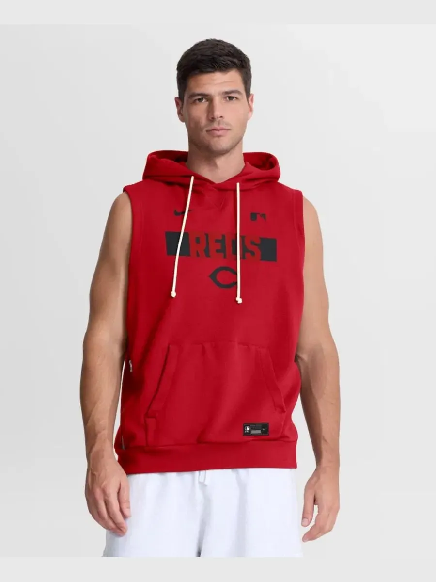 Безрукавка с капюшоном с принтом Cincinnati Reds, Dri-FIT Nike — изображение 1 из 5, красный