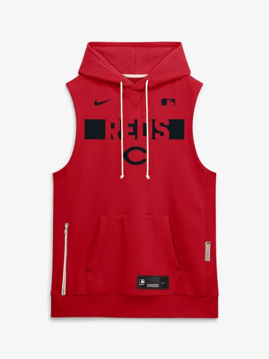 Безрукавка с капюшоном с принтом Cincinnati Reds, Dri-FIT Nike — изображение 2 из 5, красный
