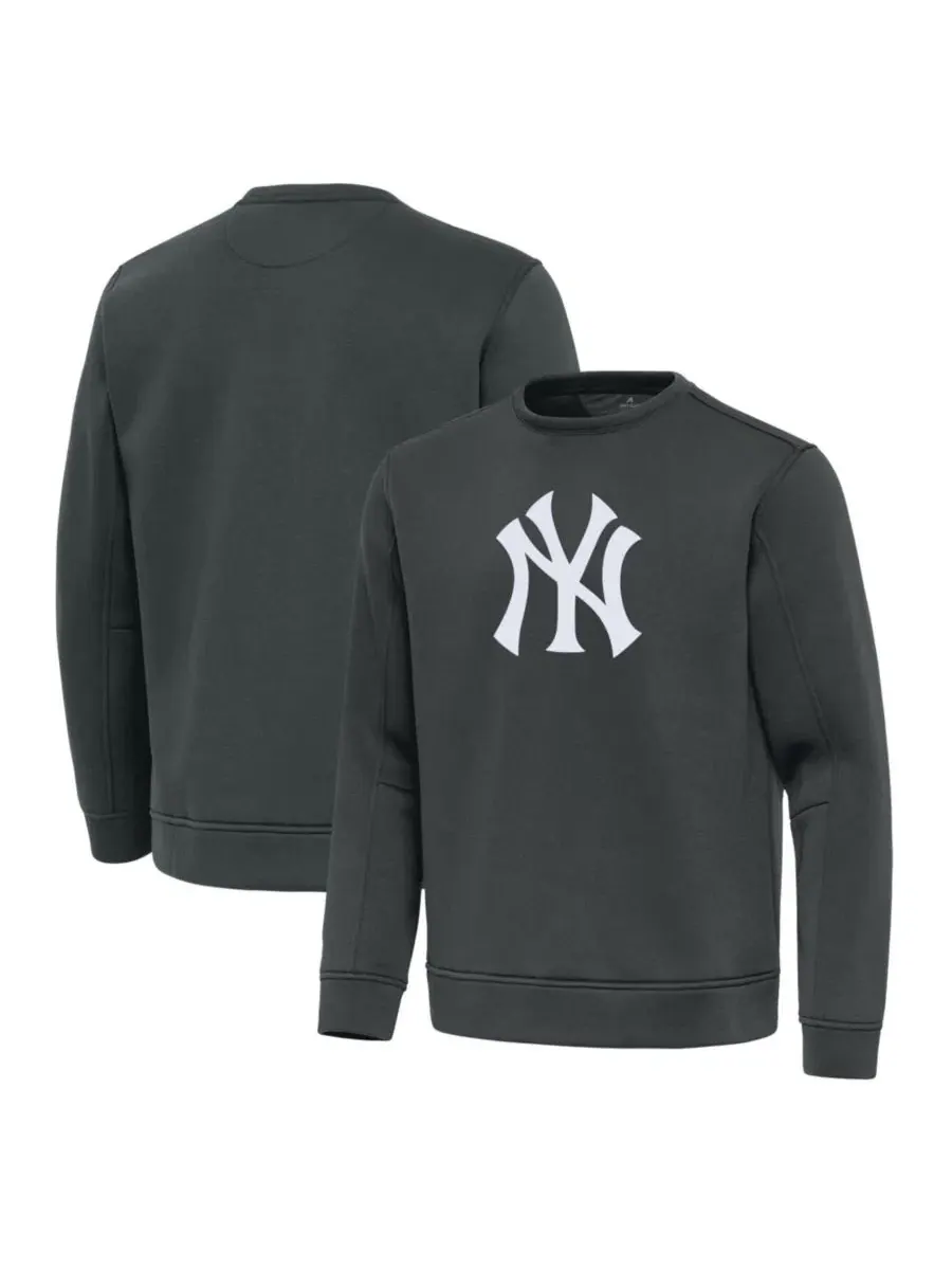 Легкий пуловер Antigua Relevant с вышитым логотипом New York Yankees — изображение 1 из 3, серебристый