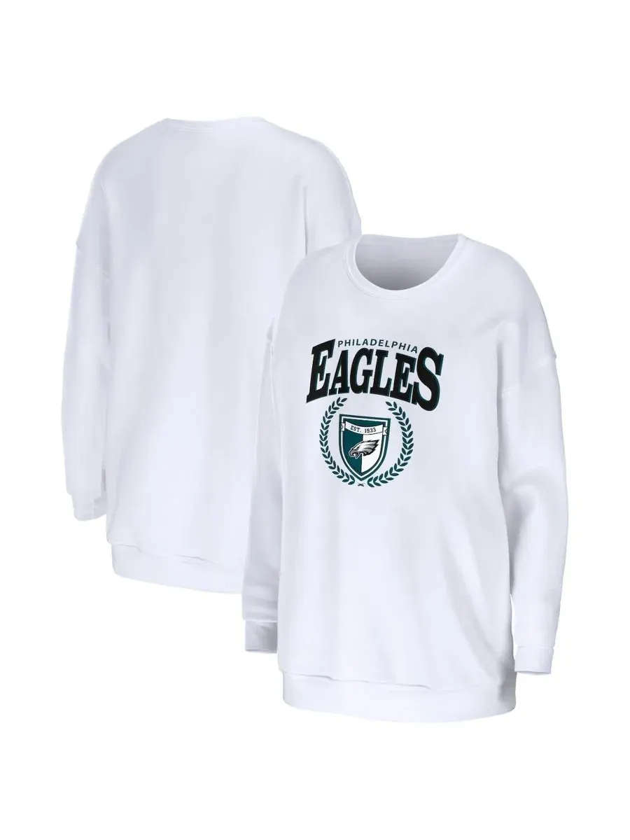 Свитшот оверсайз с принтом Philadelphia Eagles WEAR by Erin Andrews — изображение 1 из 3, белый