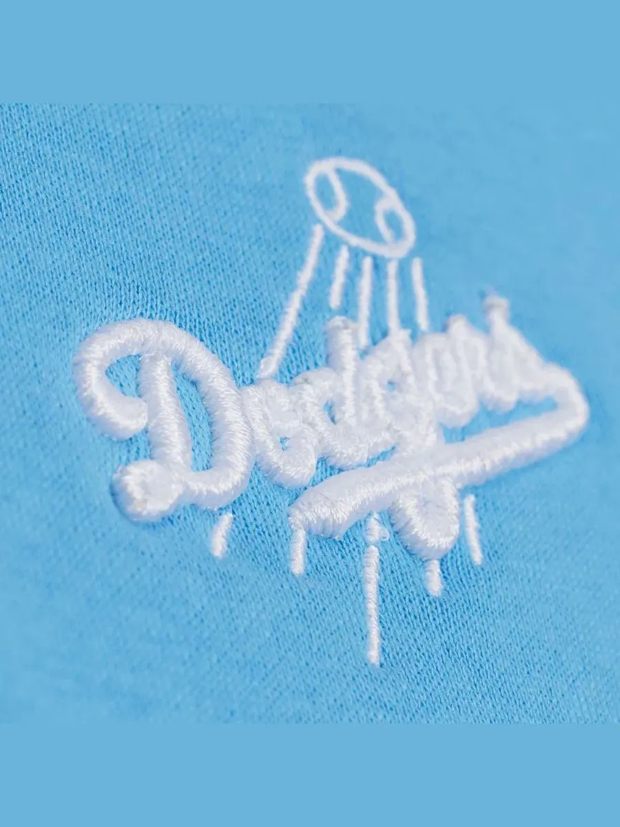 Свитшот с вышитым логотипом команды Los Angeles Dodgers Mitchell & Ness — изображение 2 из 5, светлый синий