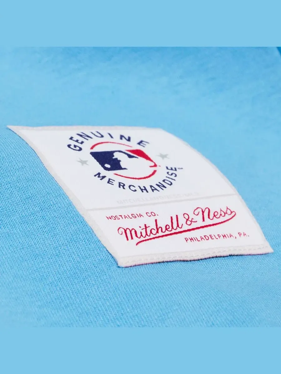 Свитшот с вышитым логотипом команды Los Angeles Dodgers Mitchell & Ness — изображение 3 из 5, светлый синий