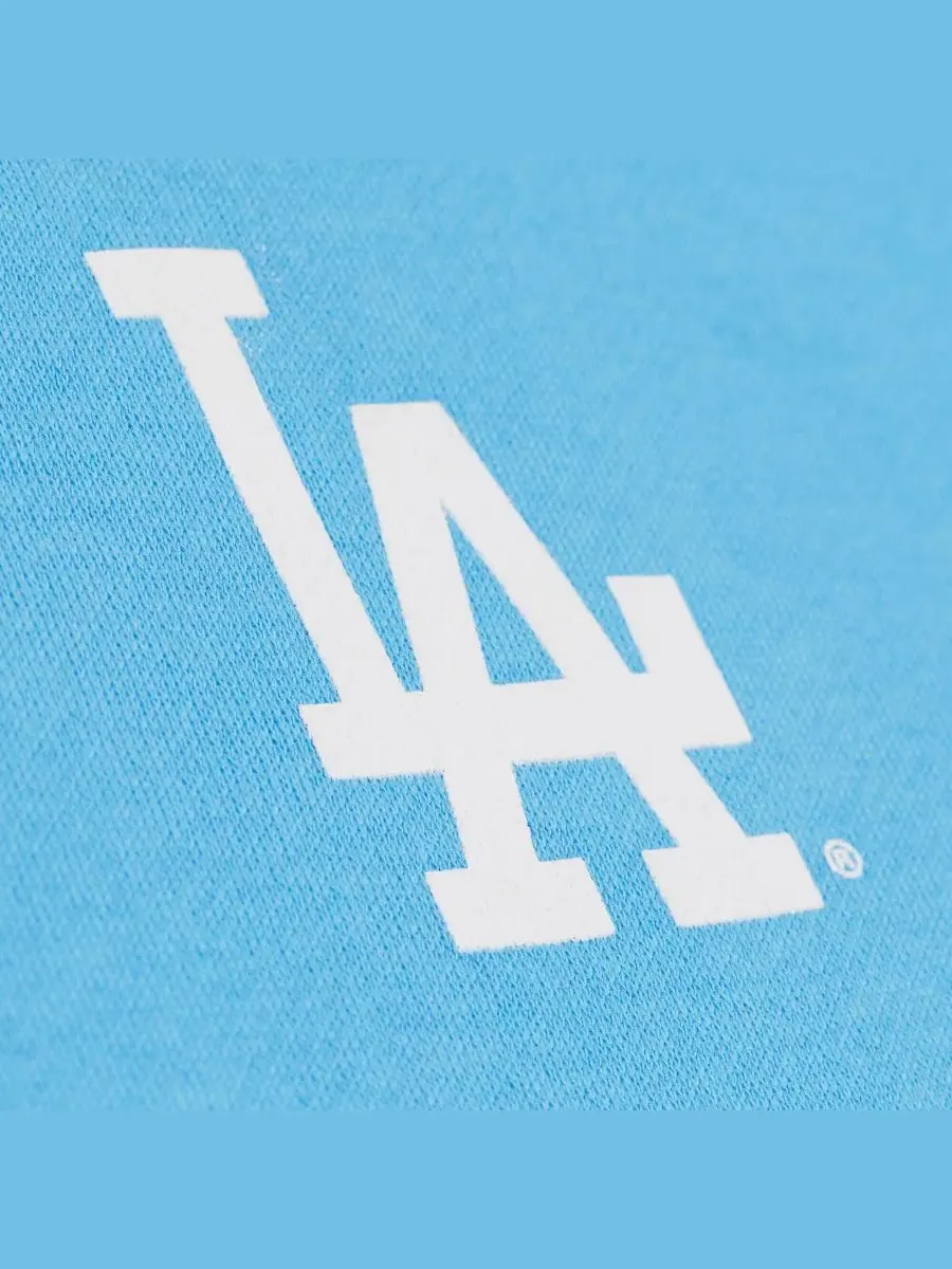 Свитшот с вышитым логотипом команды Los Angeles Dodgers Mitchell & Ness — изображение 4 из 5, светлый синий