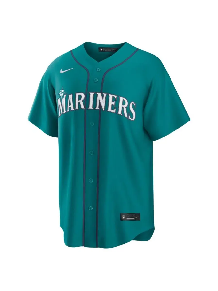 Мужская бейсбольная джерси Nike Seattle Mariners Cal Raleigh Alternate — изображение 2 из 3, бирюзовый