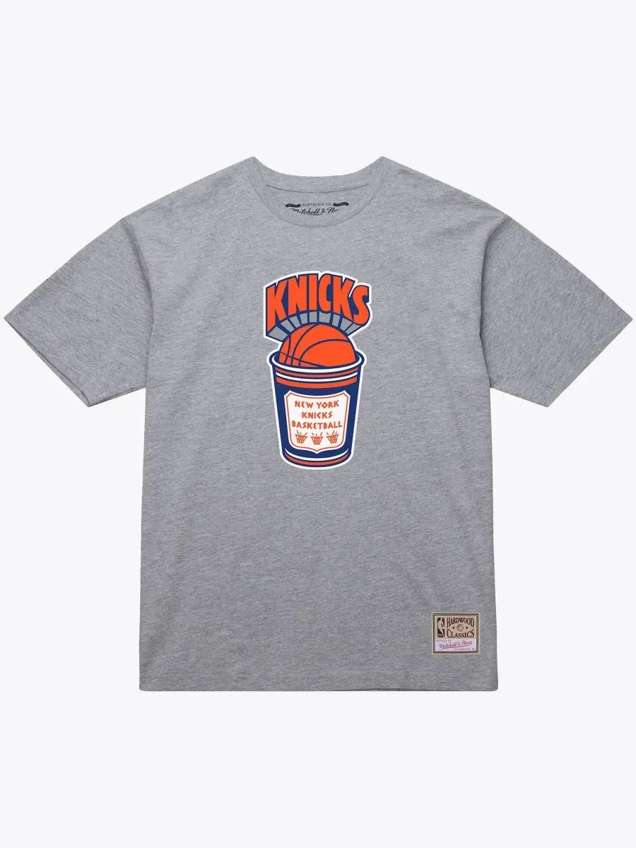 Футболка хлопковая с принтом Coffee Cup Mitchell & Ness — изображение 1 из 2, серый