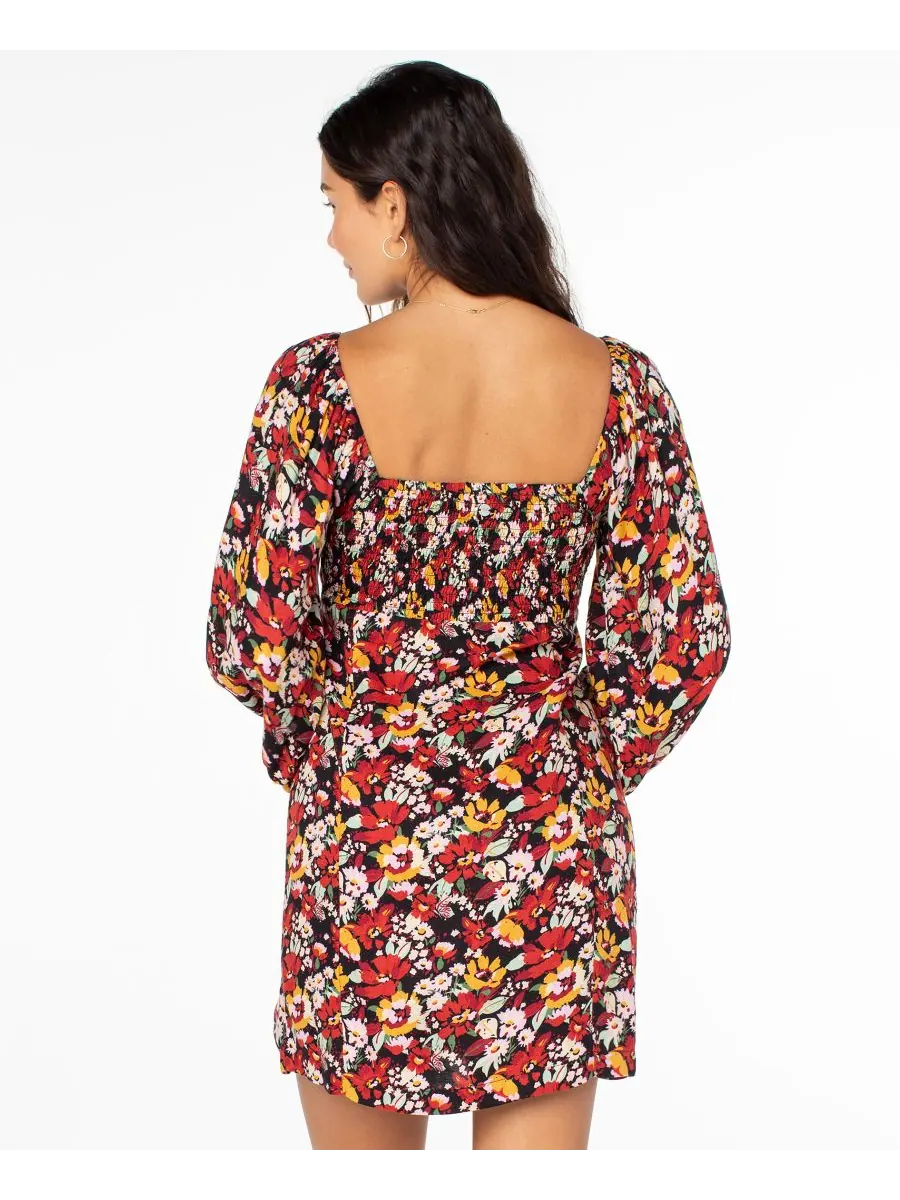 Женское платье с принтом Лунные берега Roxy, Anthracite Bonita Floral — изображение 5 из 5