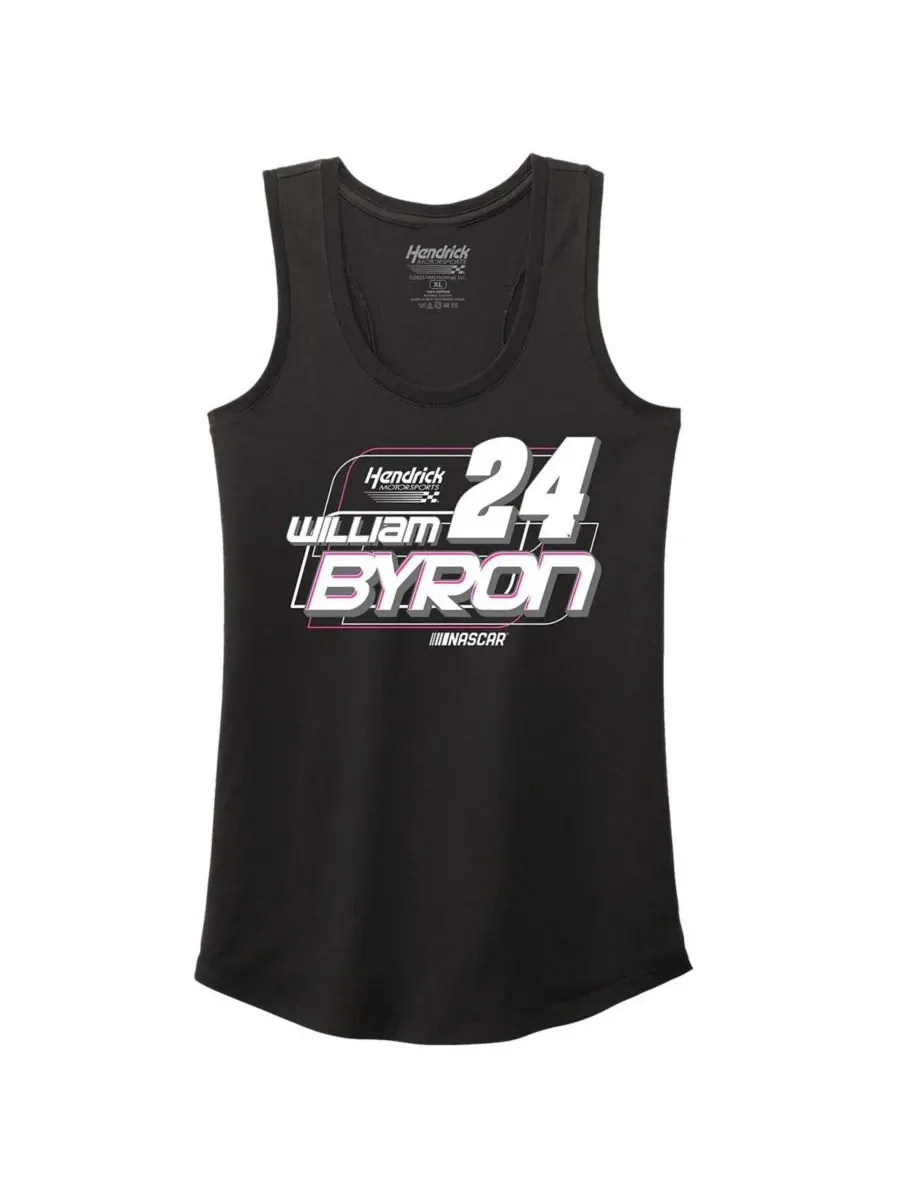 Hendrick Motorsports Team Collection Женская черная майка-борцовка William Byron из смешанной ткани — изображение 3 из 3
