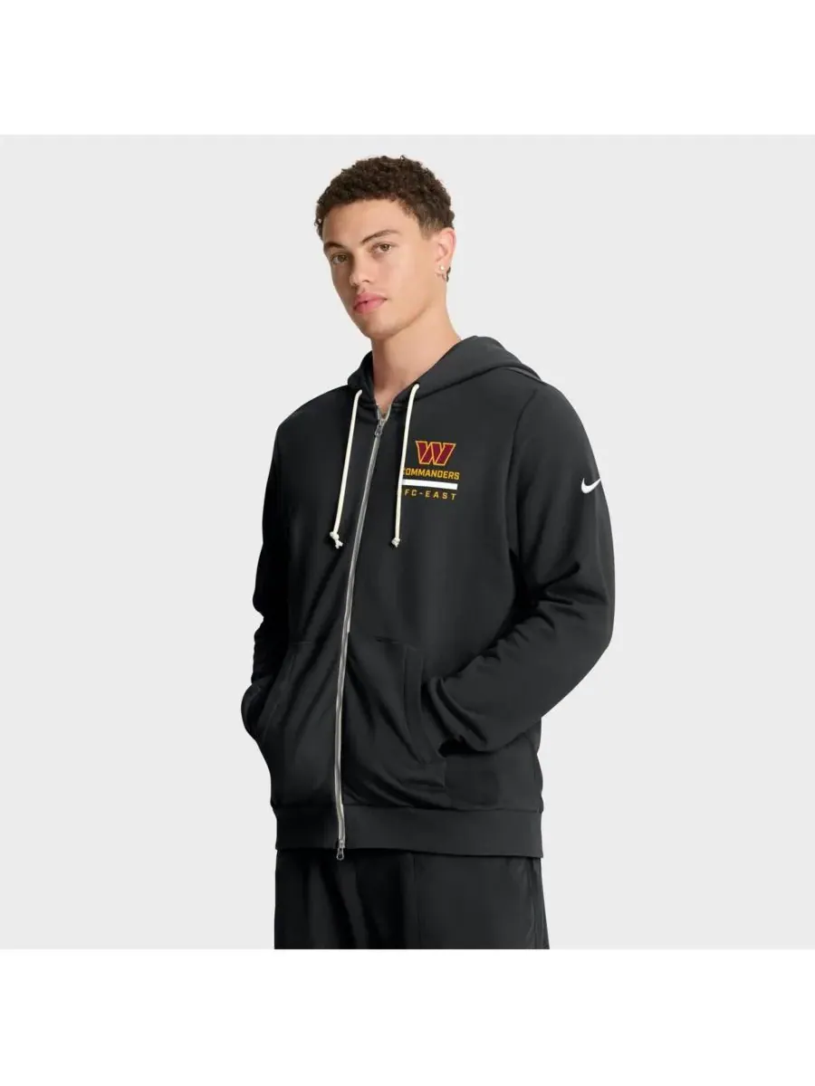 Nike Мужская черная толстовка на молнии Washington Commanders Sideline Standard Issue Utility — изображение 1 из 5, черный