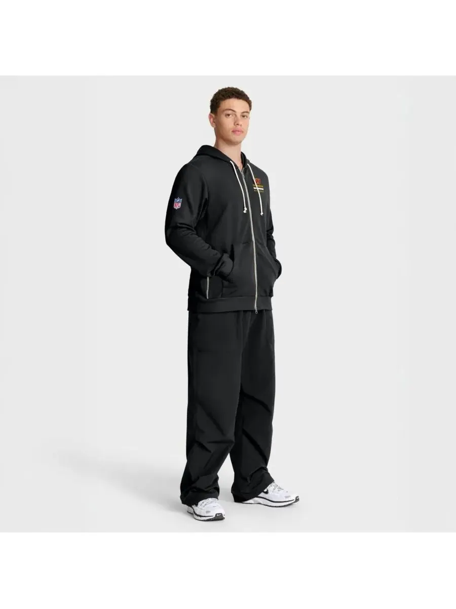 Nike Мужская черная толстовка на молнии Washington Commanders Sideline Standard Issue Utility — изображение 4 из 5, черный