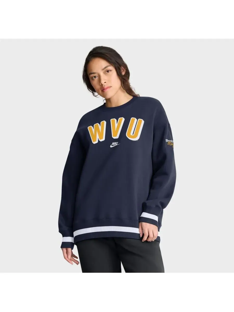 Nike Женская темно-синяя толстовка West Virginia Mountaineers Oversized Legacy Phoenix — изображение 1 из 5, темно-синий