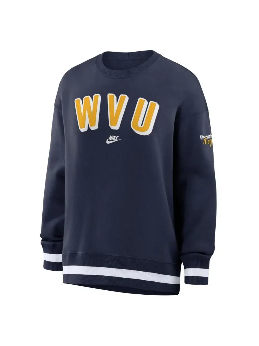 Nike Женская темно-синяя толстовка West Virginia Mountaineers Oversized Legacy Phoenix — изображение 4 из 5, темно-синий