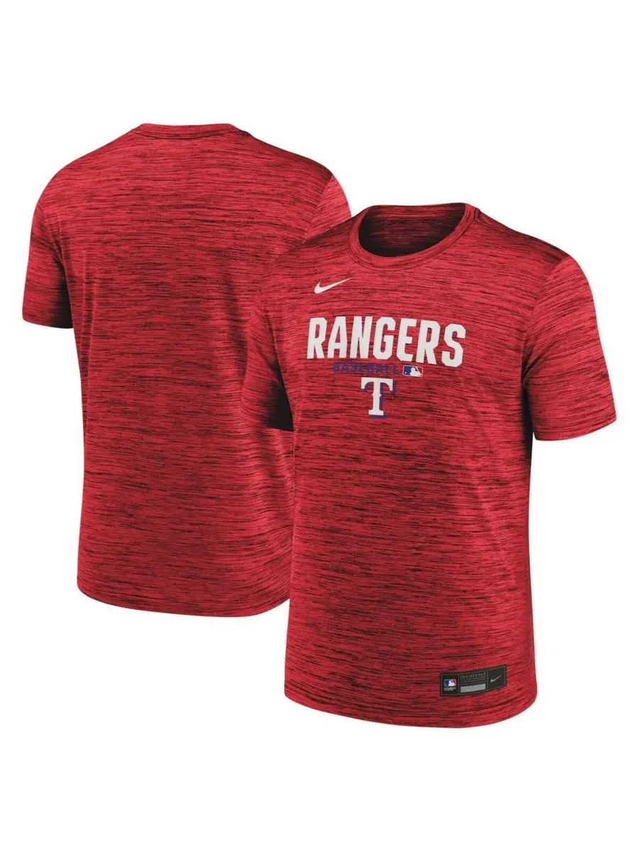 Nike Мужская красная футболка Texas Rangers из аутентичной коллекции Velocity Dri-FIT — изображение 1 из 3, красный