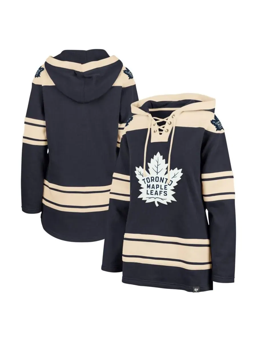 '47 Brand Женская темно-синяя толстовка с капюшоном Toronto Maple Leafs Superior Lacer Pullover — изображение 1 из 3