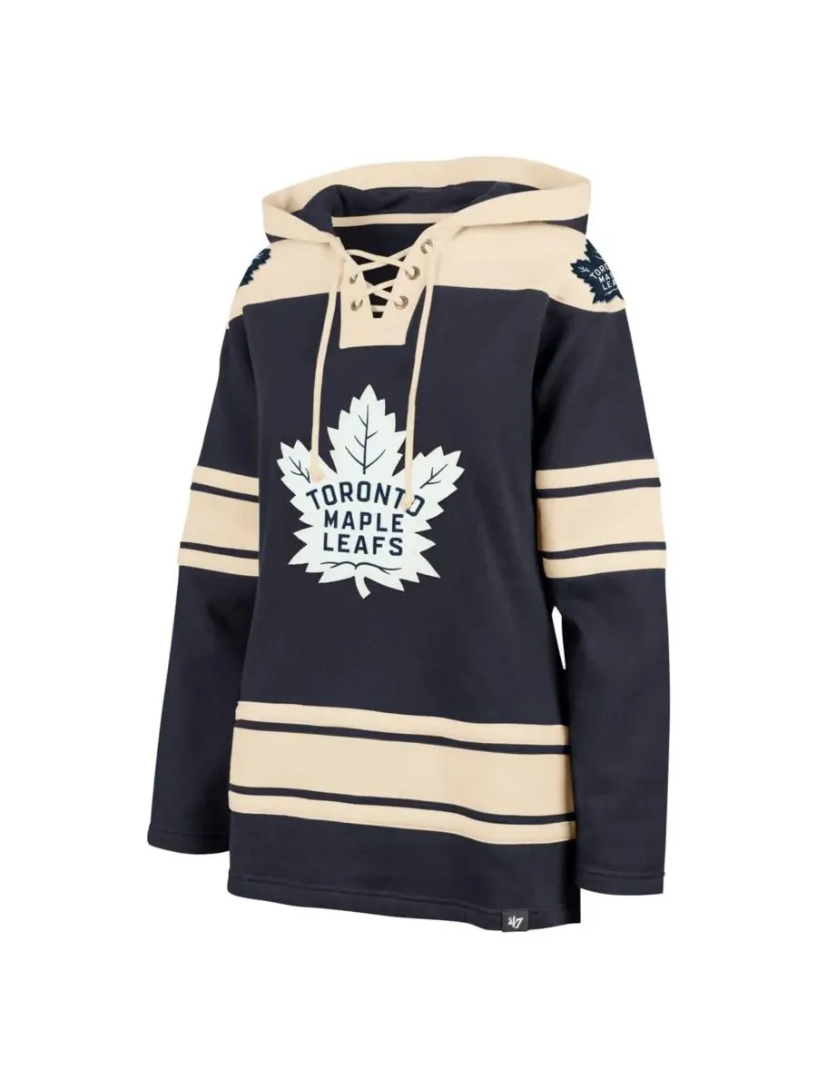 '47 Brand Женская темно-синяя толстовка с капюшоном Toronto Maple Leafs Superior Lacer Pullover — изображение 2 из 3