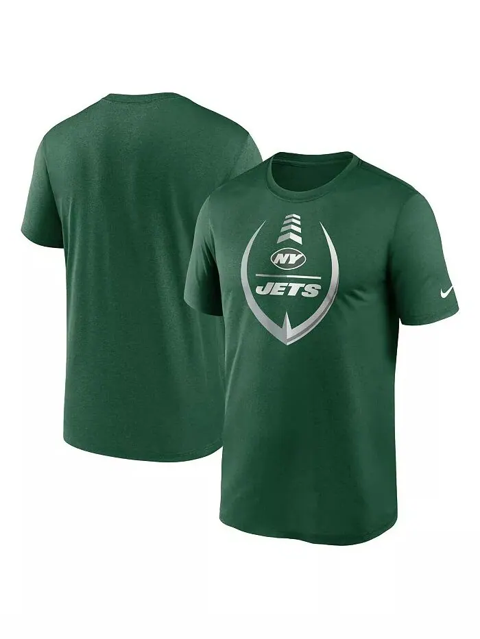Мужская зеленая футболка New York Jets Icon Legend Performance Nike — изображение 1 из 3
