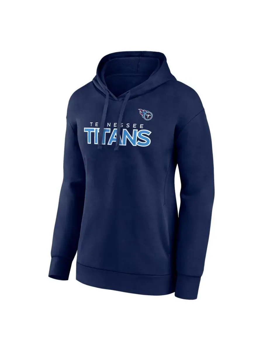 Fanatics Женская темно-синяя толстовка с капюшоном из хлопкового флиса Tennessee Titans Iconic — изображение 2 из 3