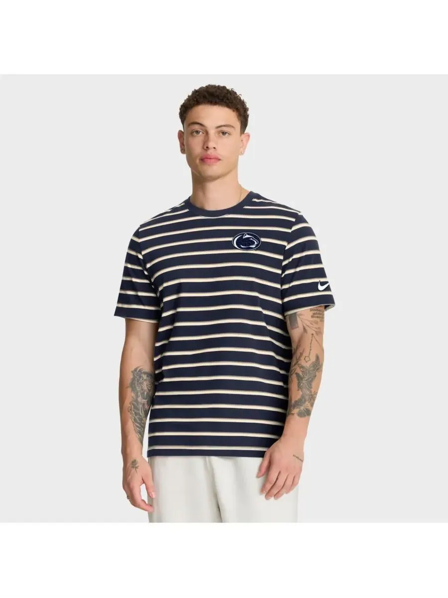 Nike Мужская темно-синяя футболка Penn State Nittany Lions Athletic Prep Legacy Summit Stripe — изображение 1 из 5
