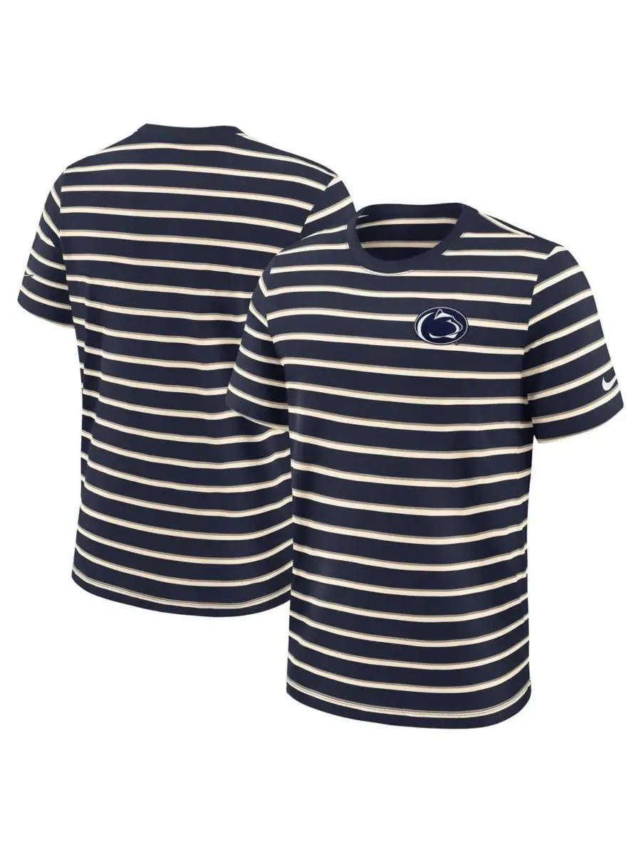 Nike Мужская темно-синяя футболка Penn State Nittany Lions Athletic Prep Legacy Summit Stripe — изображение 4 из 5