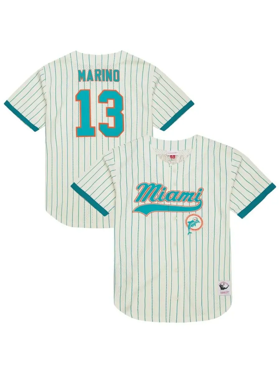 Mitchell & Ness Мужская бейсбольная майка Dan Marino кремового цвета с изображением команды Miami — изображение 1 из 5