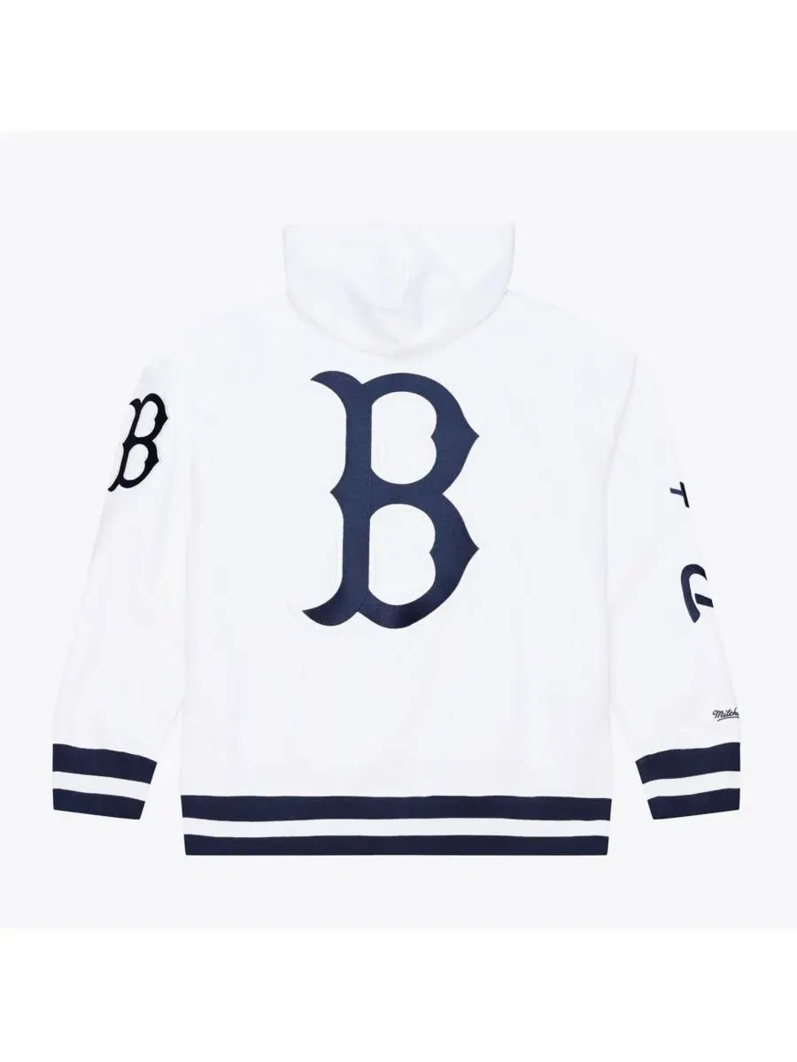 Мужская белая флисовая толстовка Boston Red Sox Cooperstown Collection Mitchell & Ness — изображение 2 из 4, белый
