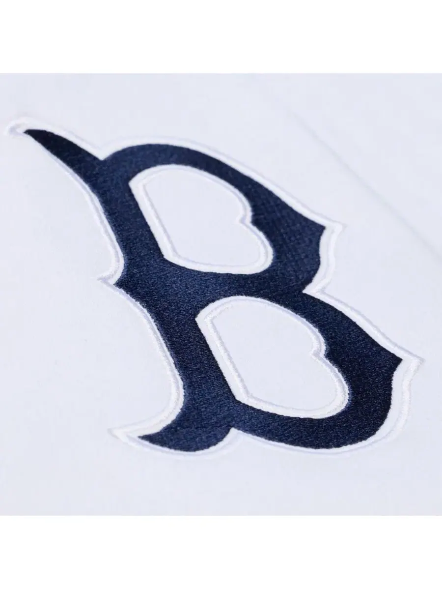 Мужская белая флисовая толстовка Boston Red Sox Cooperstown Collection Mitchell & Ness — изображение 4 из 4, белый