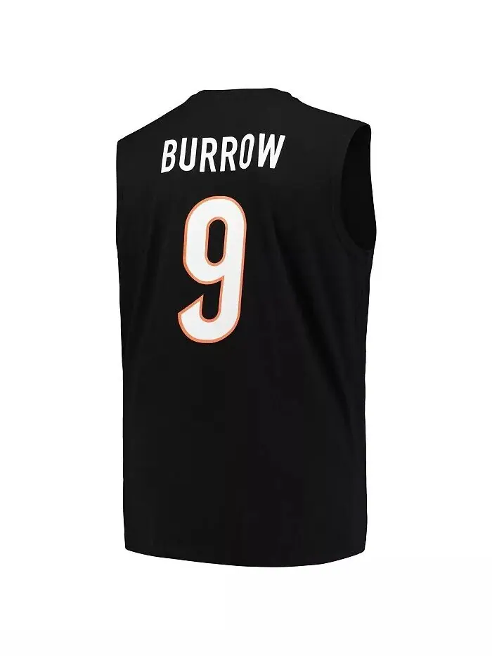 Мужская майка Joe Burrow Black Cincinnati Bengals Big Tall Muscle Fanatics — изображение 2 из 3