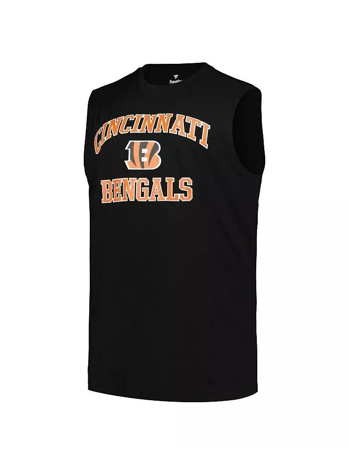 Мужская майка Joe Burrow Black Cincinnati Bengals Big Tall Muscle Fanatics — изображение 3 из 3