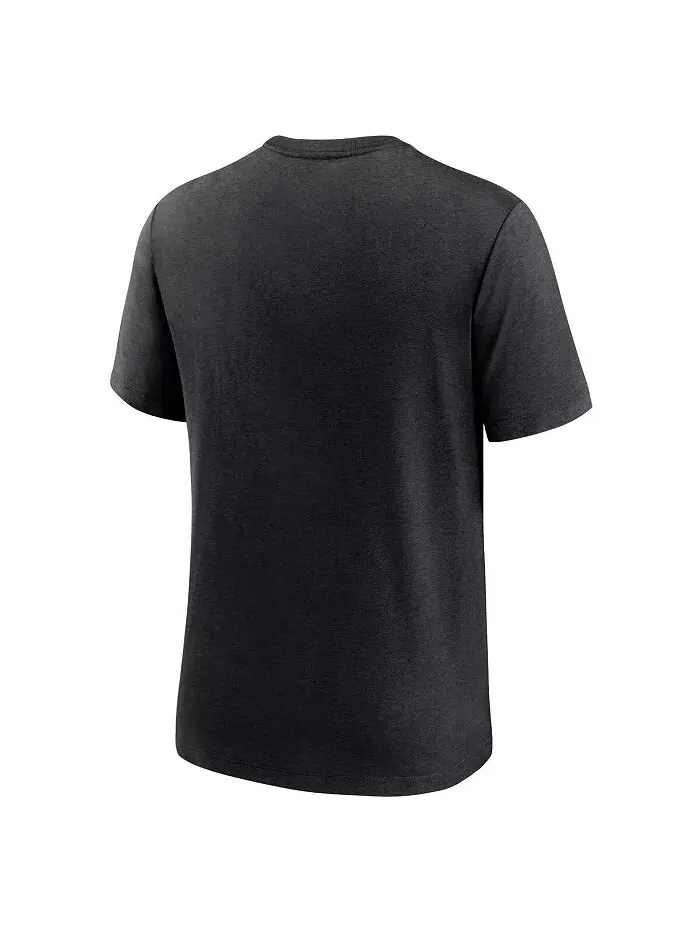 Футболка мужская Heather Black Tampa Bay Rays Cooperstown Collection Local Stack Tri-Blend Nike — изображение 3 из 3