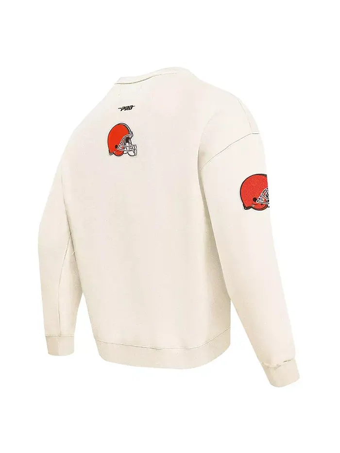 Мужская кремовая толстовка Cleveland Browns Turn It Up Pro Standard — изображение 4 из 5