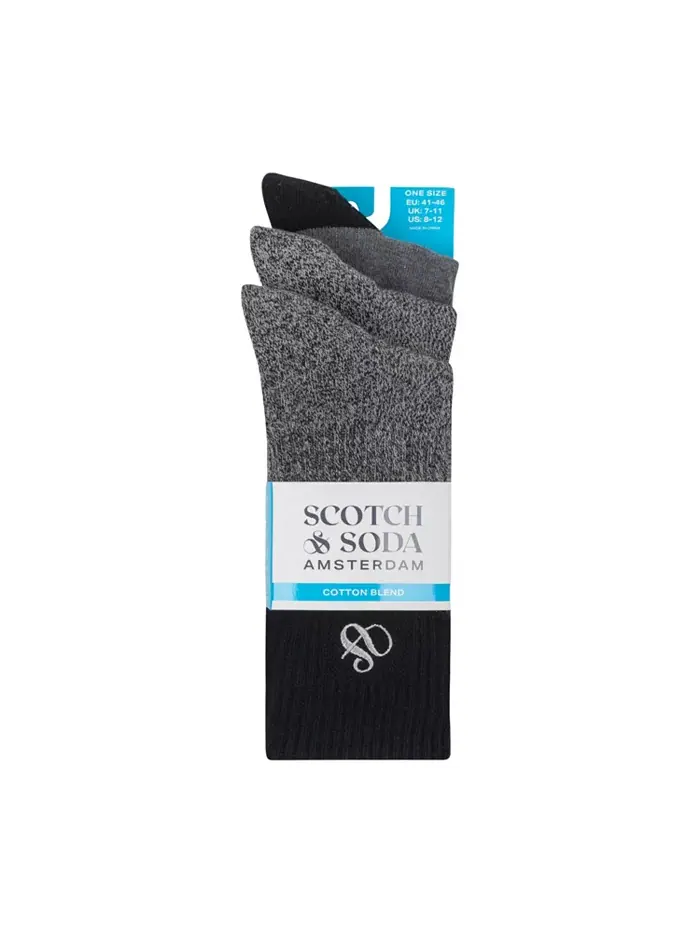 Мужские махровые носки с рифлением, 3 пары SCOTCH & SODA — изображение 2 из 2