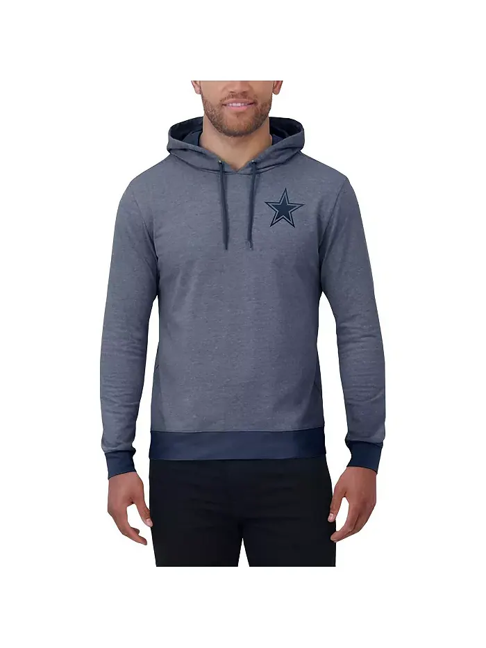 Мужская тонированная вязаная толстовка с капюшоном Dallas Cowboys в темно-синем цвете Fanatics — изображение 2 из 5