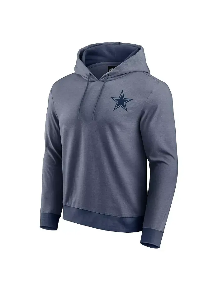 Мужская тонированная вязаная толстовка с капюшоном Dallas Cowboys в темно-синем цвете Fanatics — изображение 4 из 5