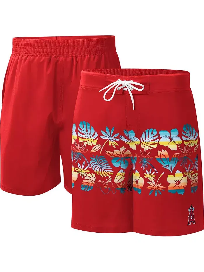 Мужские плавки Breeze Volley Los Angeles Angels красные G-III Sports by Carl Banks — изображение 1 из 3