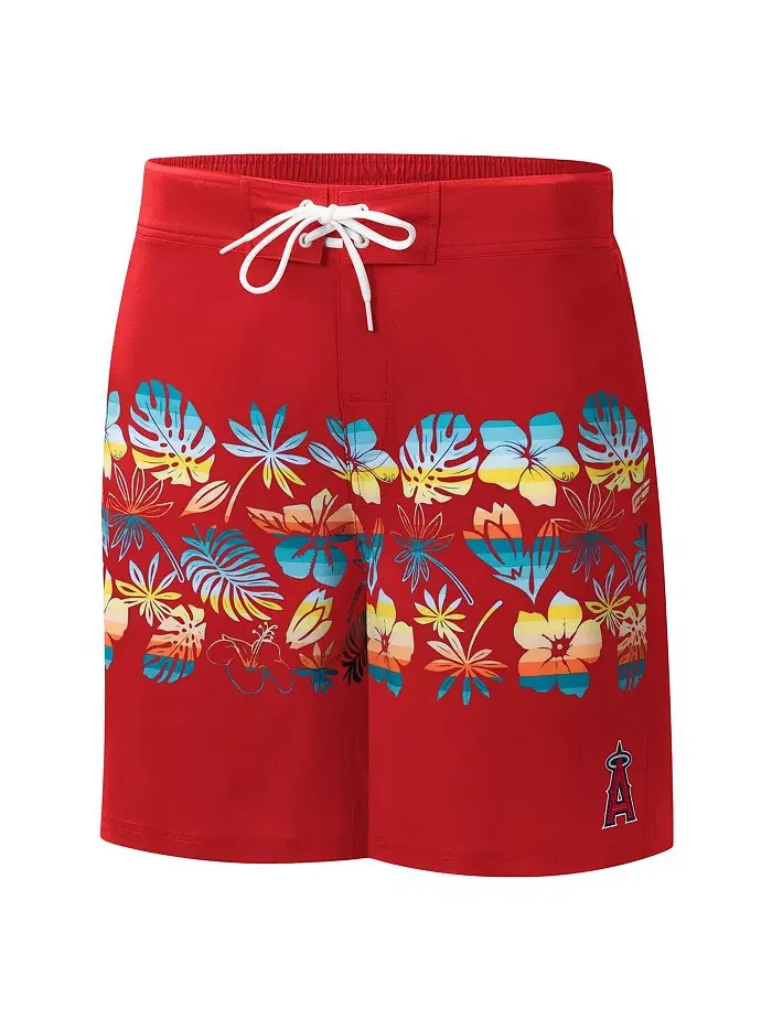 Мужские плавки Breeze Volley Los Angeles Angels красные G-III Sports by Carl Banks — изображение 3 из 3
