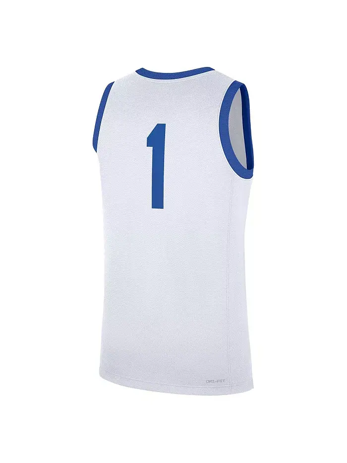 Мужская реплика домашней футболки Kentucky Wildcats, белая, №1 Nike — изображение 2 из 3