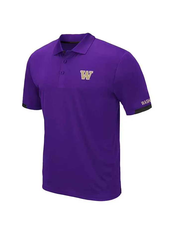Мужская фиолетовая поло Santry Big and Tall Washington Huskies Colosseum — изображение 3 из 3