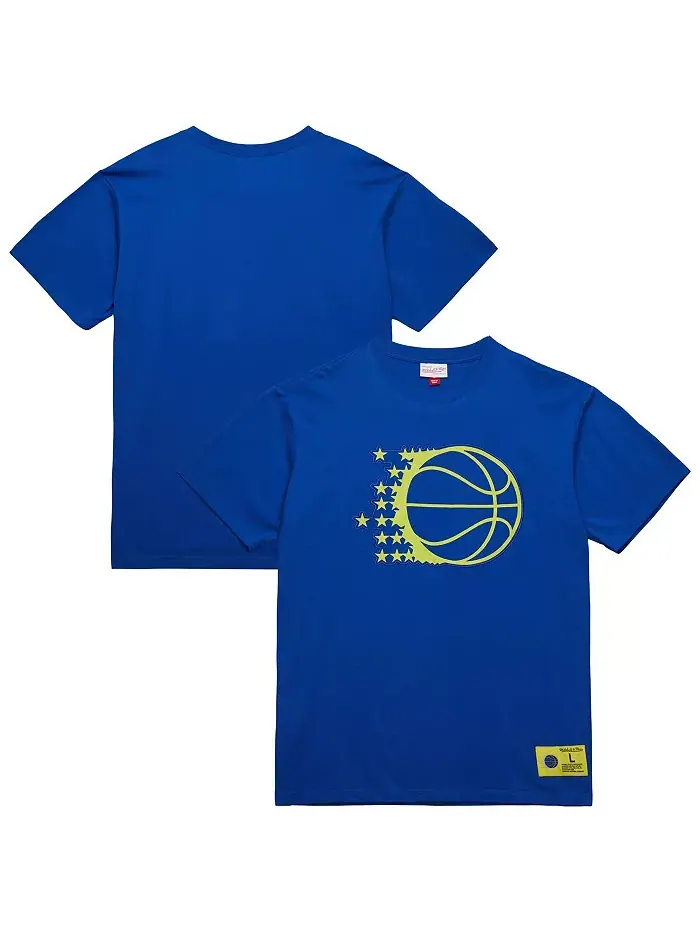 Мужская футболка Orlando Magic Hardwood Classics Neon Nights премиум-класса, синяя Mitchell & Ness — изображение 1 из 5