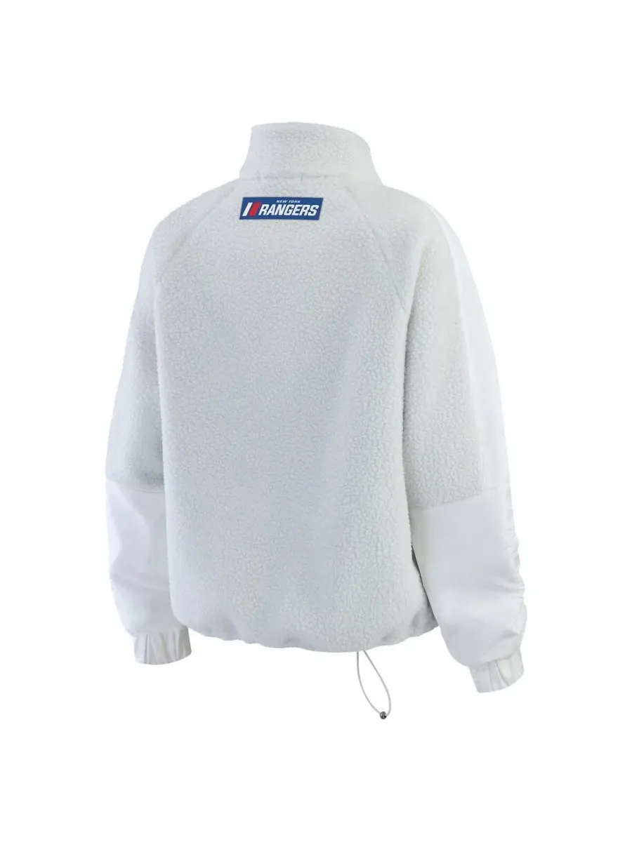Женская куртка Polar Fleece Quarter-Zip с принтом New York Rangers WEAR by Erin Andrews — изображение 3 из 5, серый