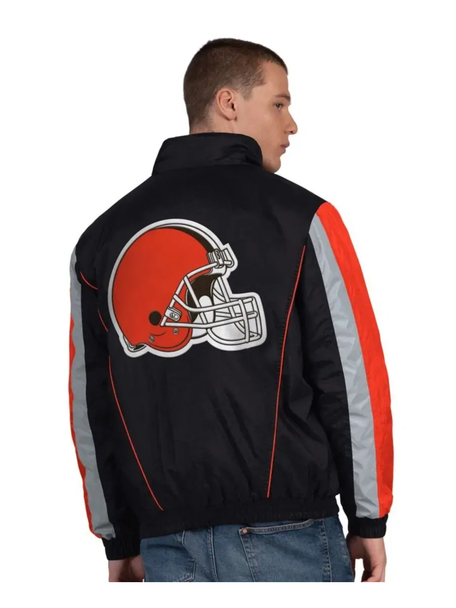Куртка-полузип с квилтингом Cleveland Browns Starter — изображение 2 из 2, черный коричневый
